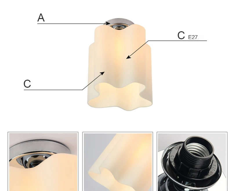 Потолочный светильник с одной головкой белое облако современный стеклянный для