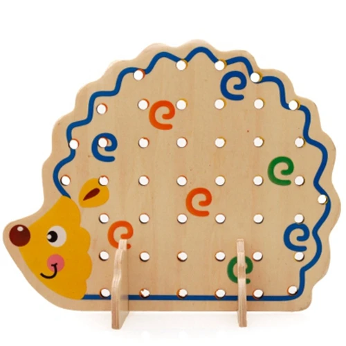 82pcs Cute beaded toy hedgehog wooden math toys for kids 3 years old baby brinquedos wood montessori Educational fun games | Игрушки и