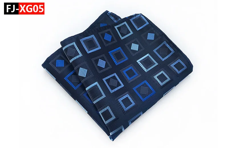 FJ-XG05 20 цветов Мужской Hanky проверяет, плед полосатый шелковые костюмы Свадебный квадратный Карманный вечерние носовой платок Одежда Аксессуары Шарф - Цвет: FJ-XG05