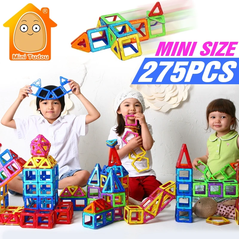 275 шт. детский Магнитный конструктор Minitudou|building toys|toys foreducational toys for children |
