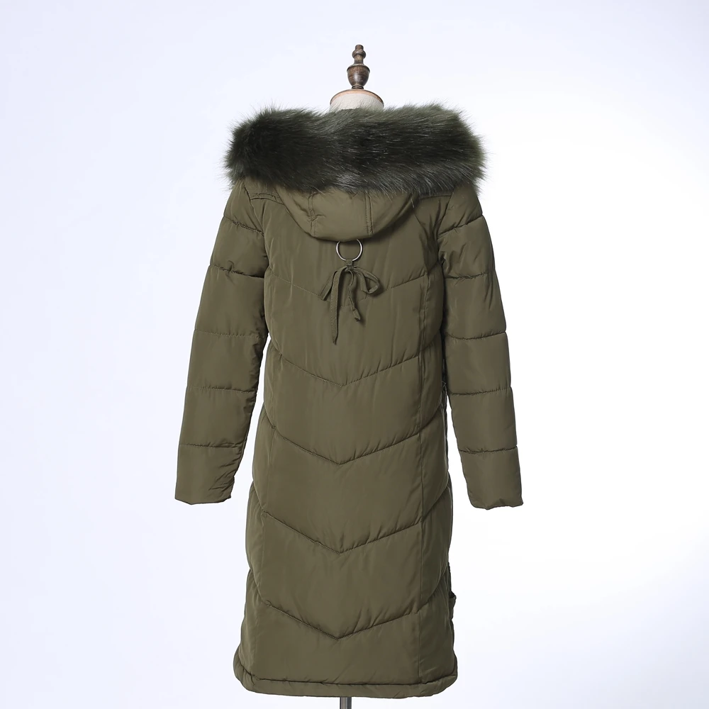 Новинка 2017 куртка для женщин зимний большой меховой воротник толще сплошной