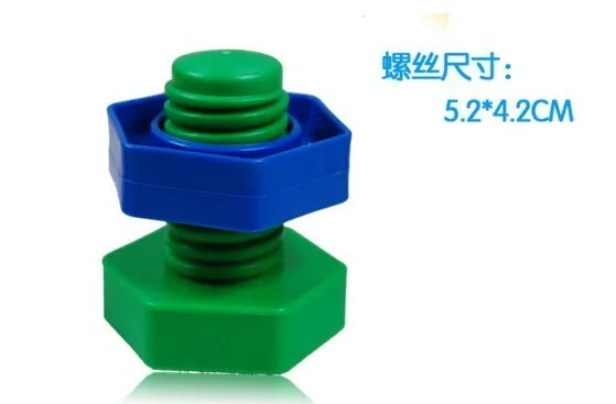 4pairs/lot Screw Building Blocks Plastic Insert Nut Shape For Children Educational Toys Scale Models Unisex Wood Multiple | Игрушки и