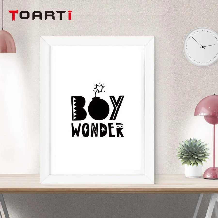 Robin the boy wonder symbol wall art painting superhero black and white canvas posters prints for kids room home decor | Дом и сад