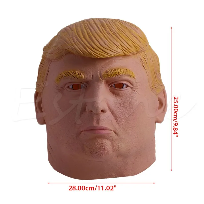 1 шт., маска Дональда Трампа на Хеллоуин, биллионер, Президентский костюм, латексная маска, новая Прямая