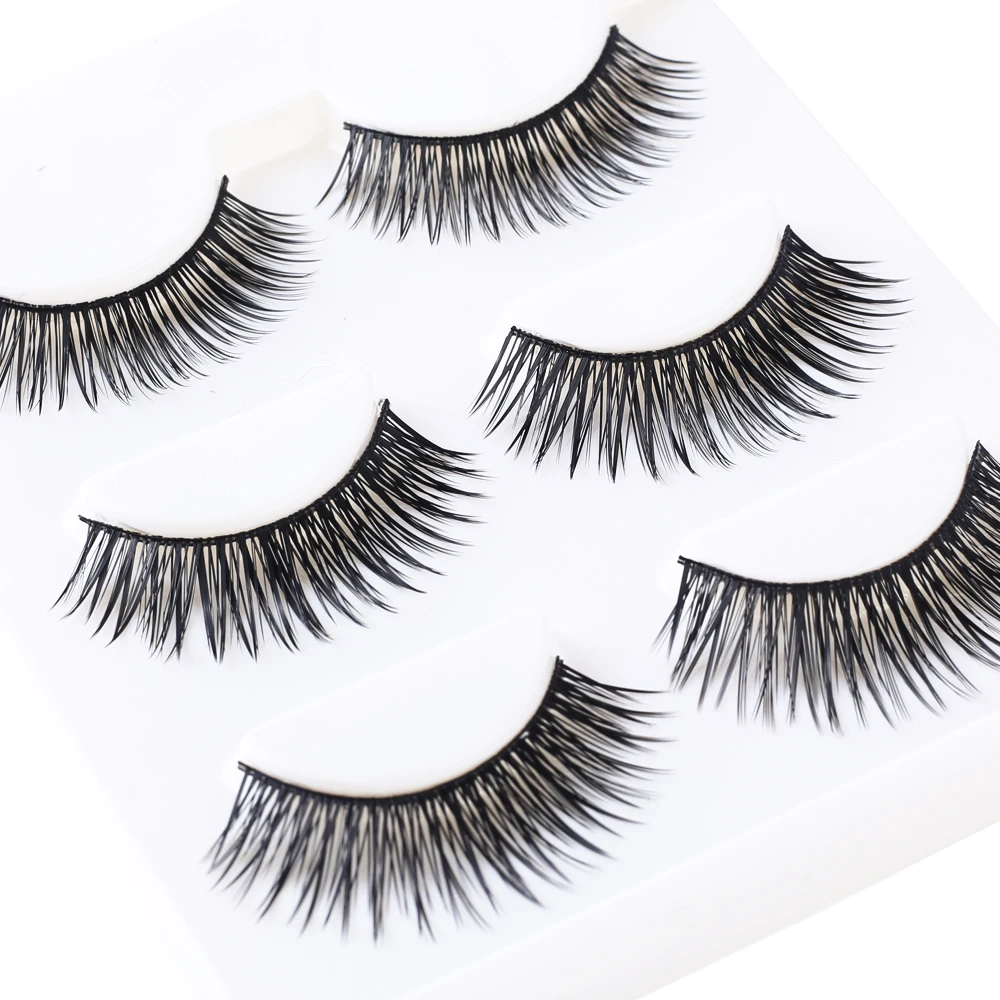 Назвала себя 3 пары природных Накладные ресницы Hand made Полный Газа lashes Пластик
