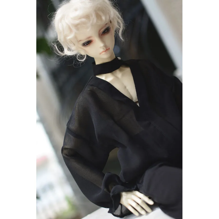 BJD черная шифоновая рубашка верхняя одежда в стиле ретро для 1/4 1/3 SD17 70 см 17 &quot24&quot