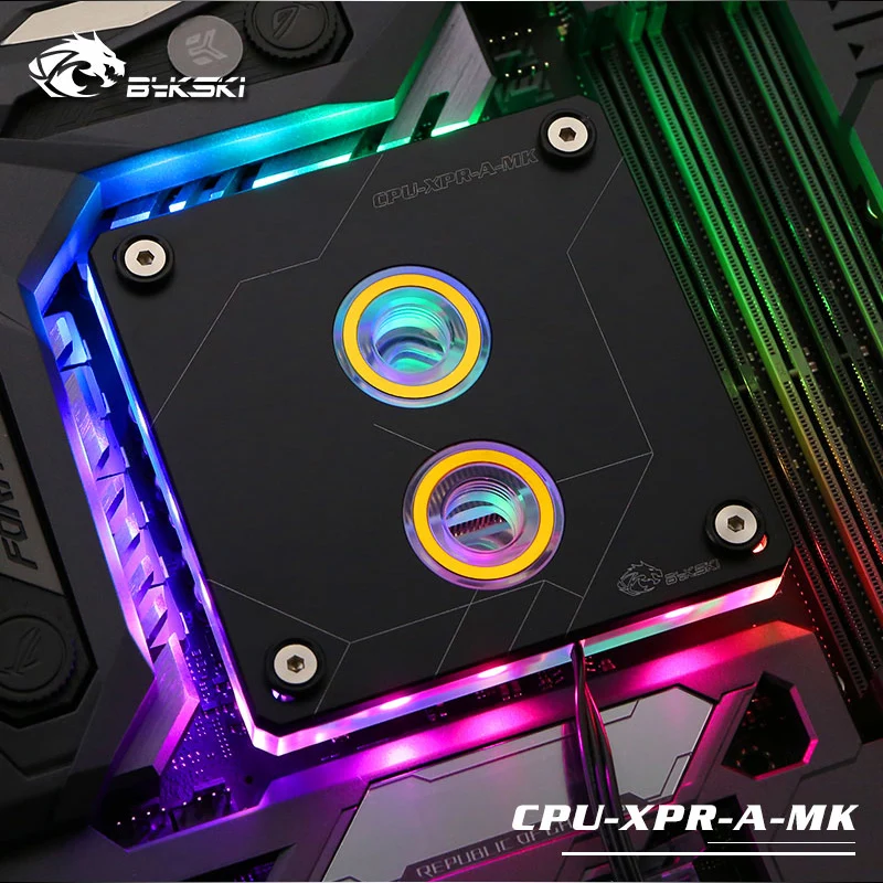 Bykski Процессор водоблока для INTEL LGA1150 1151 1155 1156 2011 2066X99 I7.RBW свет. Поддержка 5 V 3PIN GND