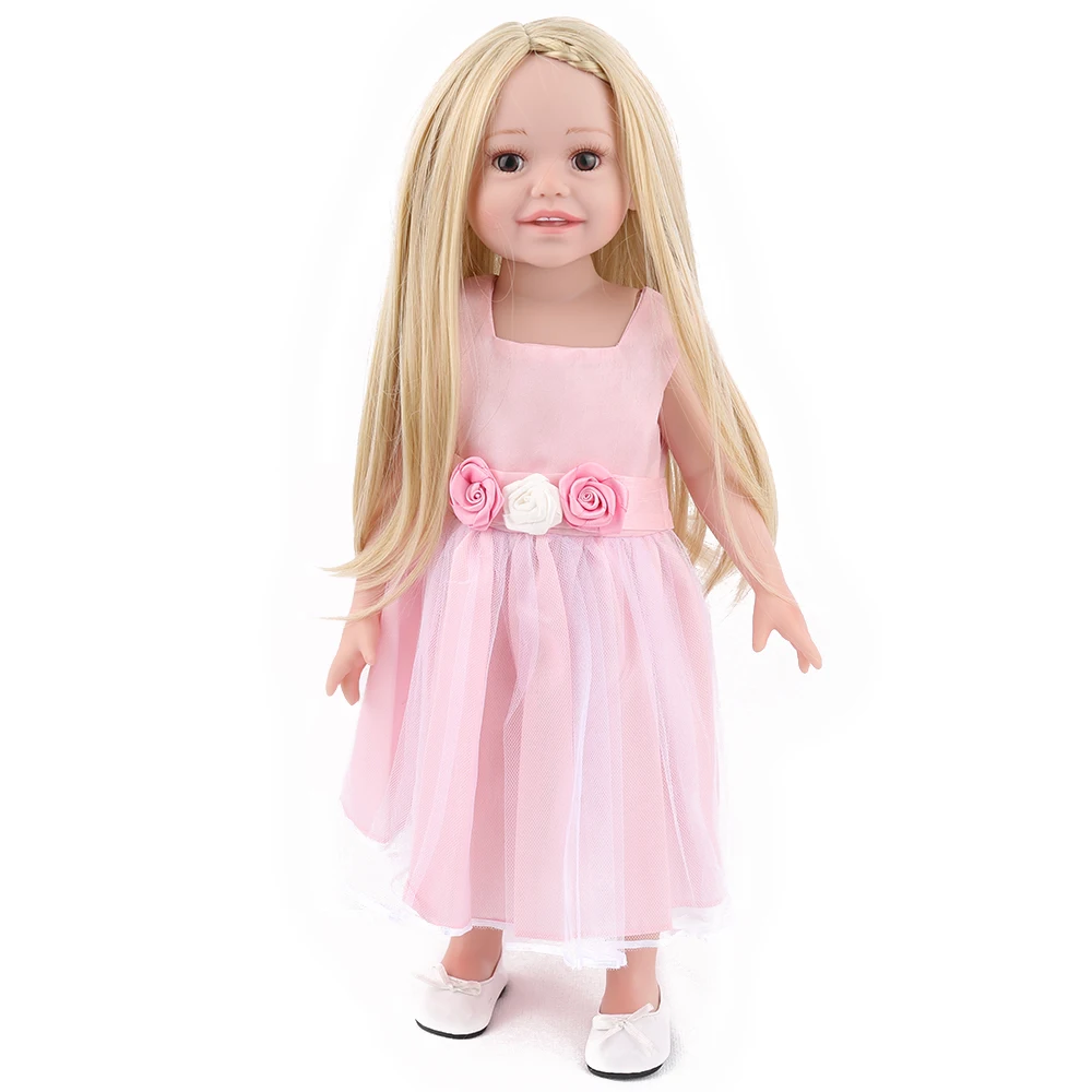 45cm full Vinyl newborn Doll Silicone Baby model dolls Pincess American doll kids birthday presents bonecas | Игрушки и хобби