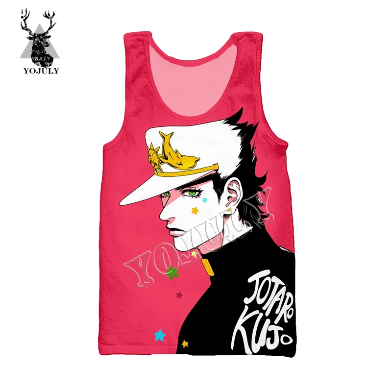 14 YOJULY Summer Unisex sleeveless shirts 3D Print Anime JoJo Bizarre Adventure Men Vest Women Casual Funny Tops Clothing Ve23 - Цвет: 14