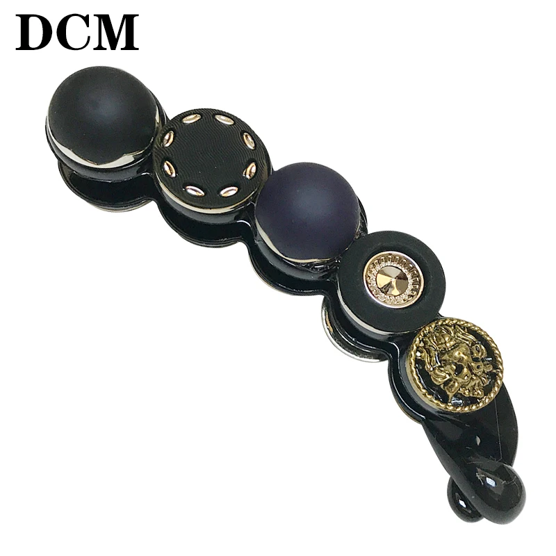Dcm 10 11 см точка мозаика акрил банан клипы волос девушки когти Hairwear Брендовые