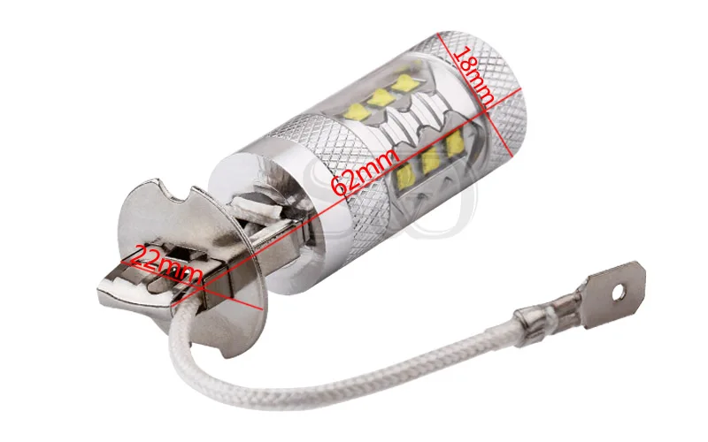 Лампа светодиодная автомобисветильник H3 противотумансветильник фара белой