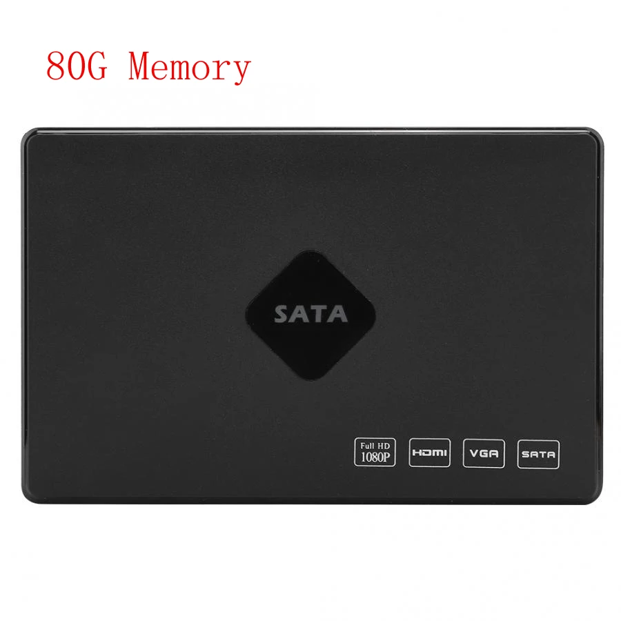 80G Mini Full HD 1080P 2.5 inch SATA HDD Player Video Audio Media Player 80G/120G/160G/320G/500G Memory Optional - Цвет: 80G