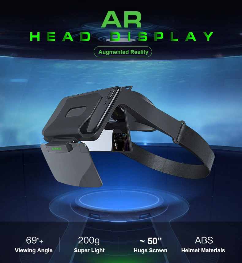 Мини портативные очки с усиленной реальностью иммерсивные 2K FHD IMAX телефон 3D ar VR