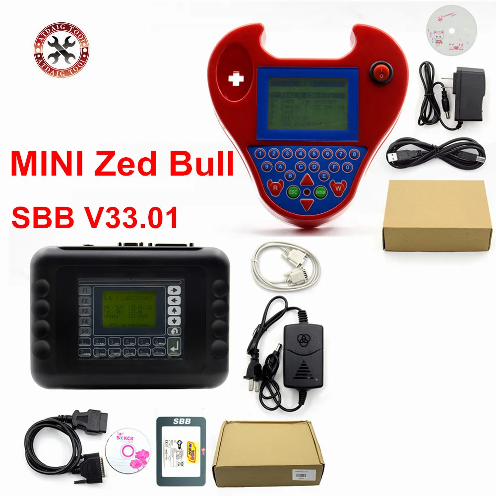 Бесплатная доставка Мини Zed Bull программатор ключей SBB V46.02 V33.02 V33.01
