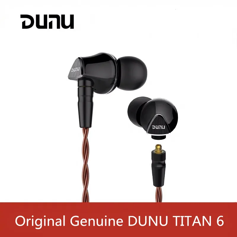 Оригинальные настоящие диафрагменные динамические Hi Fi стереонаушники DUNU TITAN 6 из