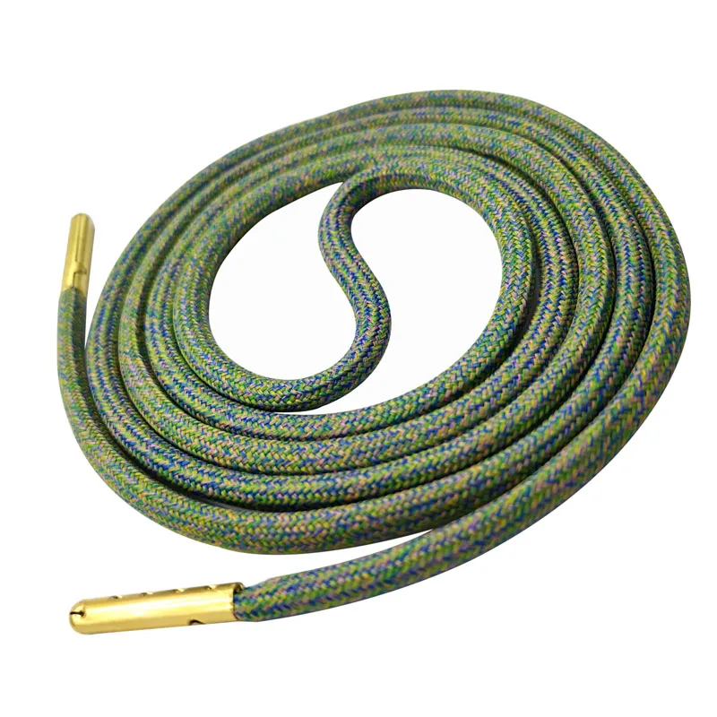 06 Mint Green JUPHIAR круглые шнурки с золотой металлической головкой, толстые камуфляжные карамельные цвета, шнурки для обуви, подходят для всех мужчин и женщин, спортивная обувь - Цвет: 06 Mint Green