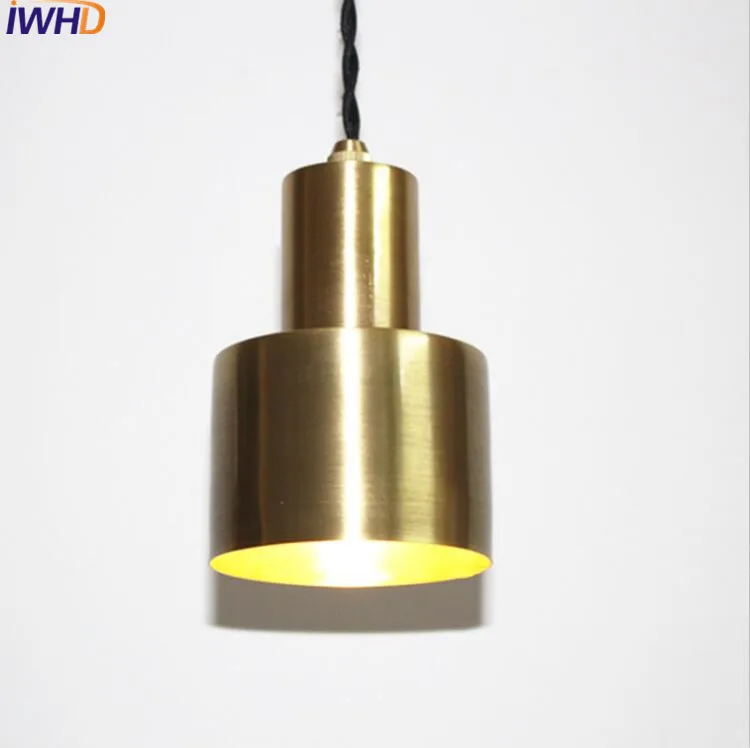 

Промышленная Подвесная лампа IWHD, медная Ретро винтажная лампа, креативные подвесные светильники для кухни, ресторана, внутреннее освещение...