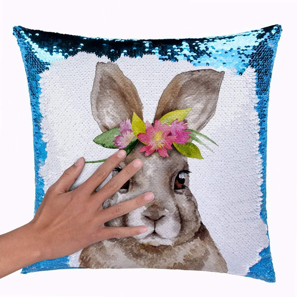 Decorative Double-sided Sequins Pillow Case Fashion Lovely Pillowcase Bed Home Covers Suede Cases 40x40 cm | Дом и сад