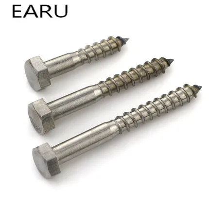 304 Саморезы Из Нержавеющей Стали с внешней шестигранной головкой DIN571 стандартные