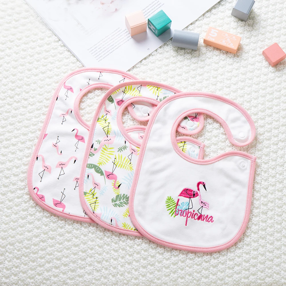 Детские нагрудники треугольные двойные хлопковые 3 шт./лот Слюнявчики с