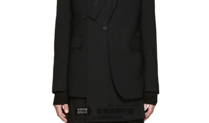 Новинка 2020 Мужская одежда дизайнерский костюм для отдыха двубортное пальто с