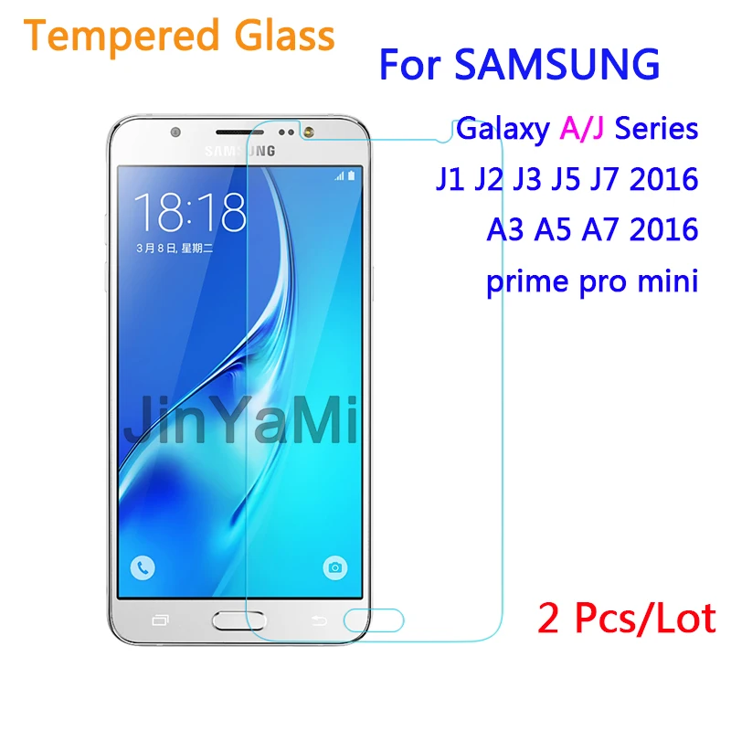 2 шт. закаленное стекло для Samsung Galaxy J1 J3 J5 J7 A3 A5 2016 J2 Prime Mini J120 J320 J510 защита экрана