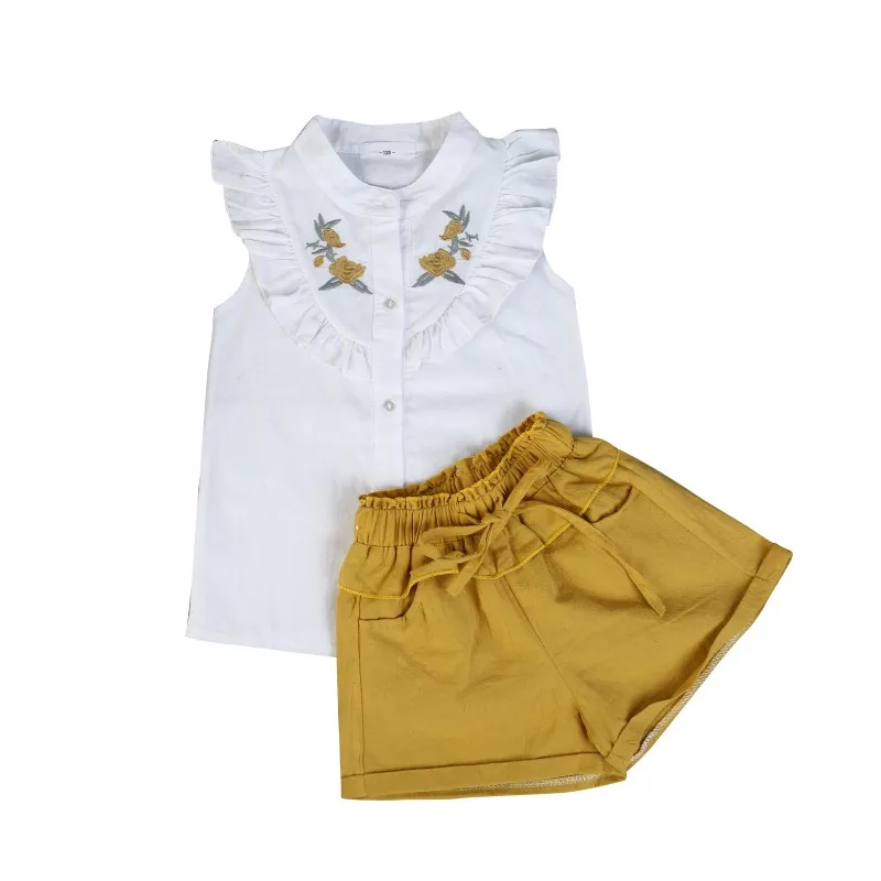 Комплект модной детской одежды летняя детская одежда футболка без рукавов с