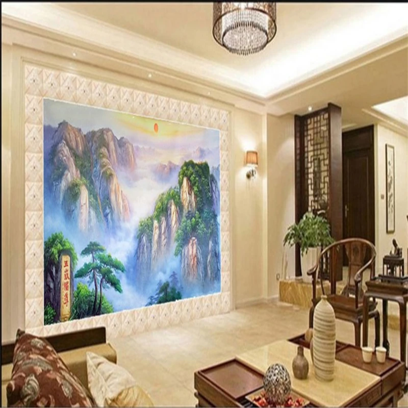 

Beibehang большие пользовательские обои восходящее солнце Dongsheng красивый цзяншань ТВ фон бумажные обои для спальни