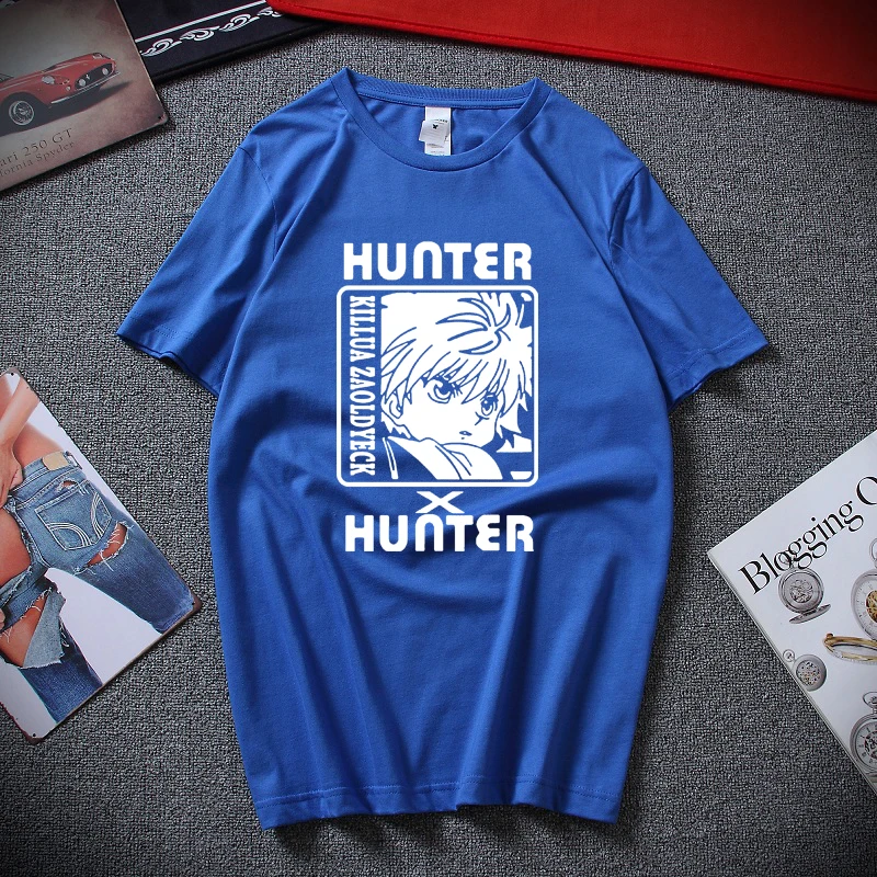 Мужская и женская дизайнерская футболка Hunter X Hunter, Карнавальная футболка GON FREECSS, новинка, аниме Kurapika, модная футболка Killua Zoldyck, футболки