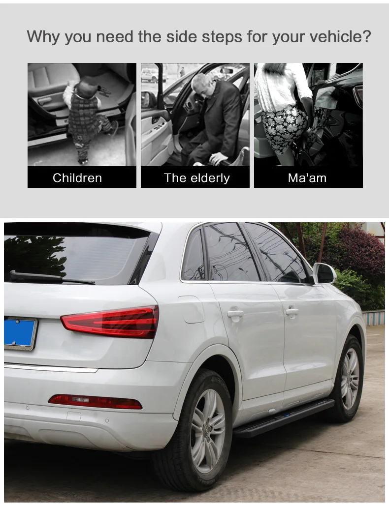 Боковой шаг Беговая панель боковой бар для AUDI Q5L до Q2L Q3 Q5 Q7 Q8, высокое качество, сверхмощный