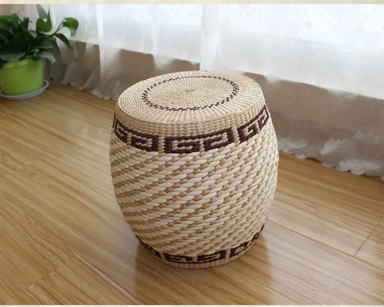 Экологичные ручной работы подушка для сидения натуральный с Соломенной Плетеной