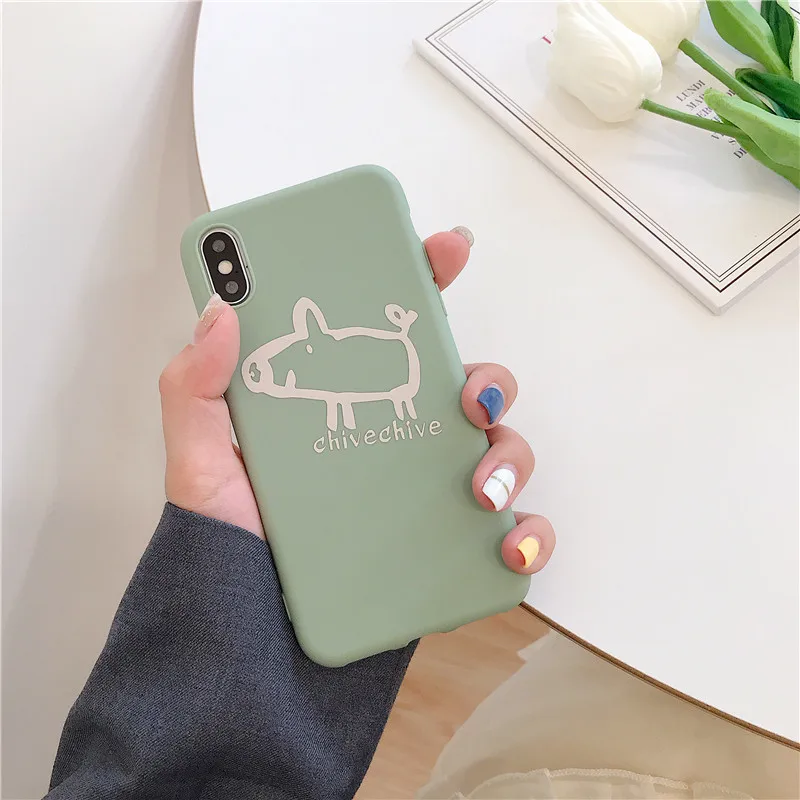 Чехол для телефона с милой Свинкой iphone XS Max X XR Мягкий силиконовый чехол из ТПУ 6 6s 7
