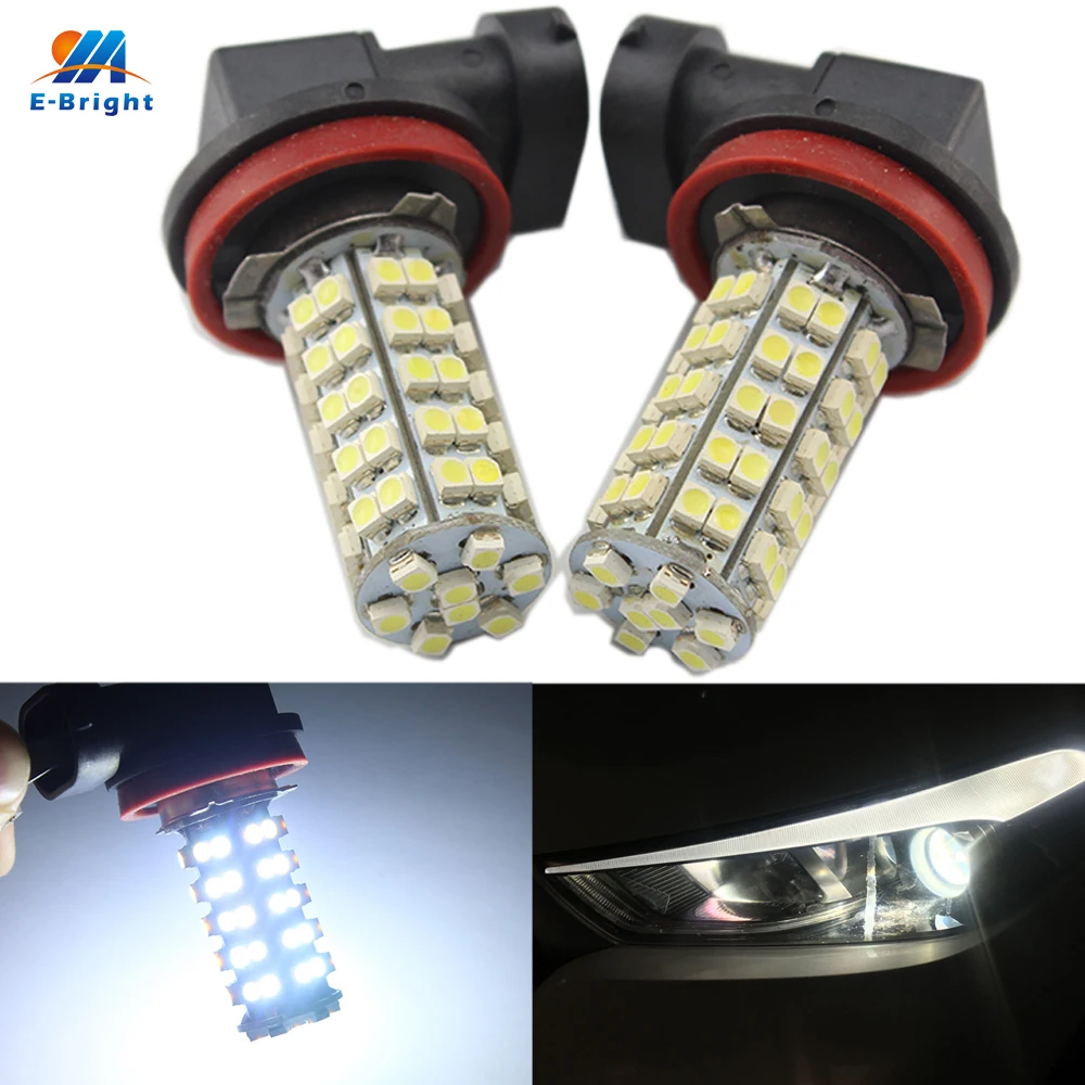 YM E Bright 1 шт. H1 H3 H11 1210 3528 68 SMD светодиодный Автомобильная противотуманная фара