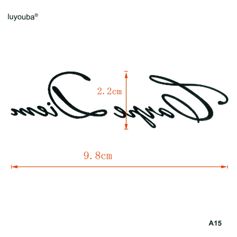 Английские буквы искусственные татуировки для мужчин искусственная татуировка