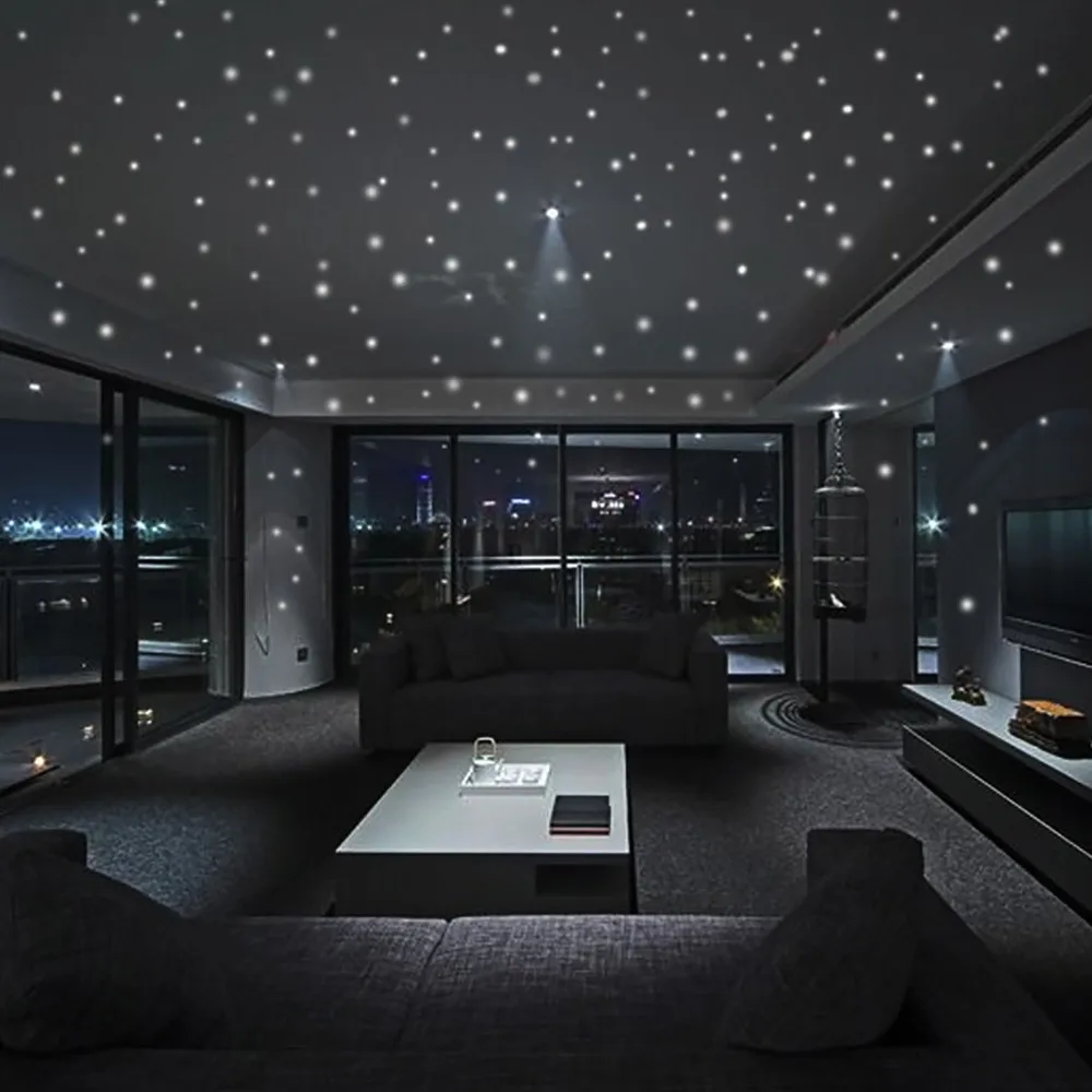 

Glow In The Dark Star Wall Stickers 407Pcs Round Dot Luminous Kids Room Decor