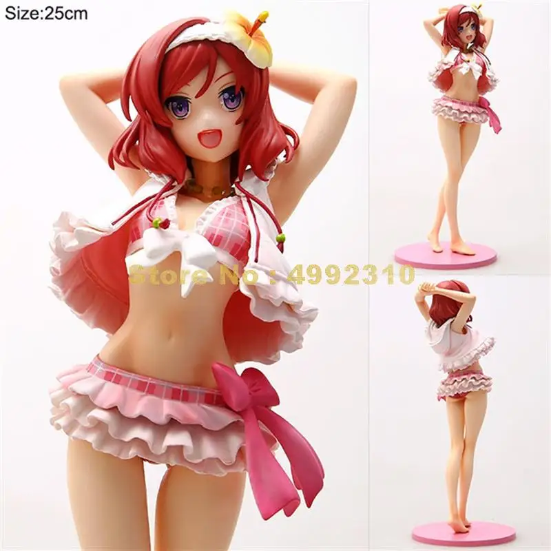 Аниме lovelive! Nishikino maki 1/8 ПВХ сексуальный купальник nishikino бикини девушка 23 см экшн