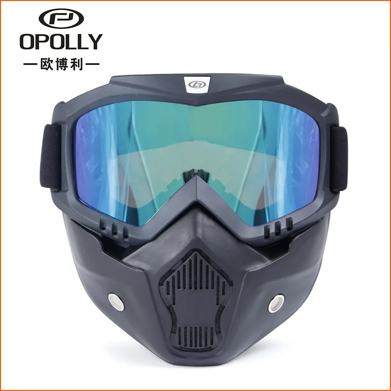 Black outdoor UV protection sand retro Harley mask goggles motorcycle helmet riding off-road | Спорт и развлечения