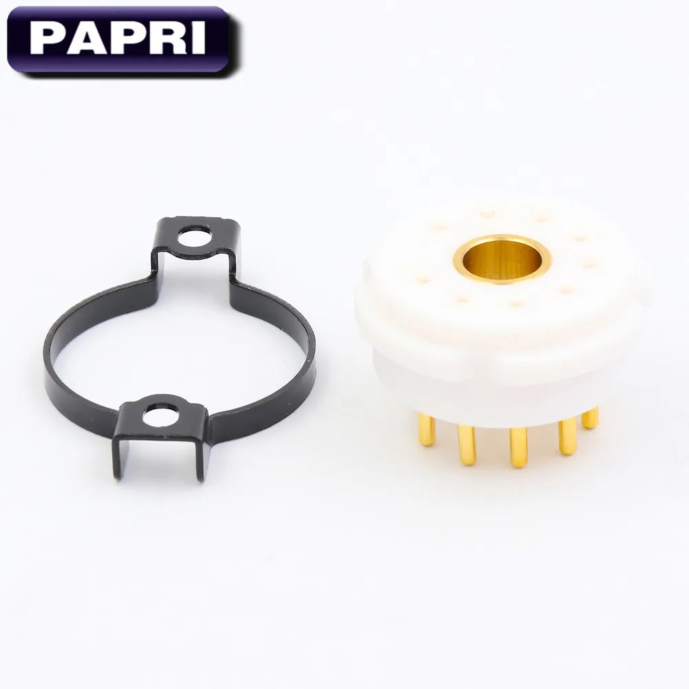 2 шт. EIZZ High End Magnoval 9PIN PTFE ламповая панель золотистые медные булавки усилитель