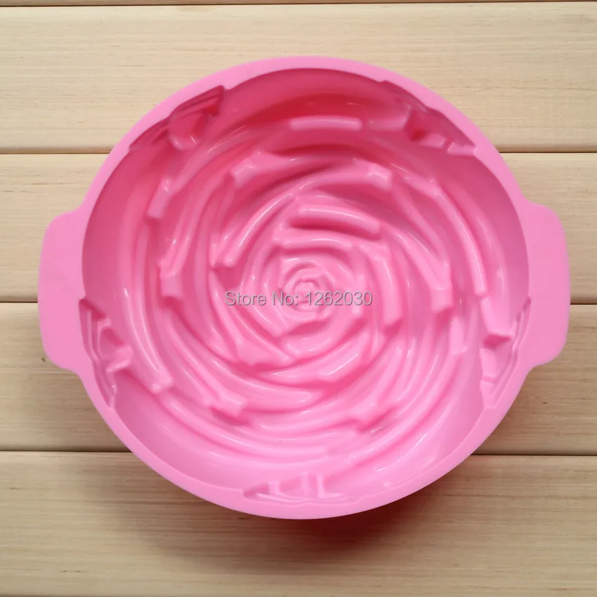 8 дюймов высокое качество 3d форма для торта в форме розы силиконовая выпечки