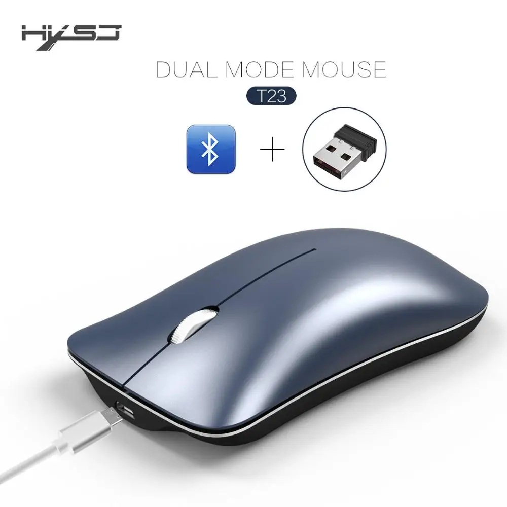 Новая беспроводная мышь TOP1600 DPI Bluetooth + 2 4G с двумя режимами встроенной