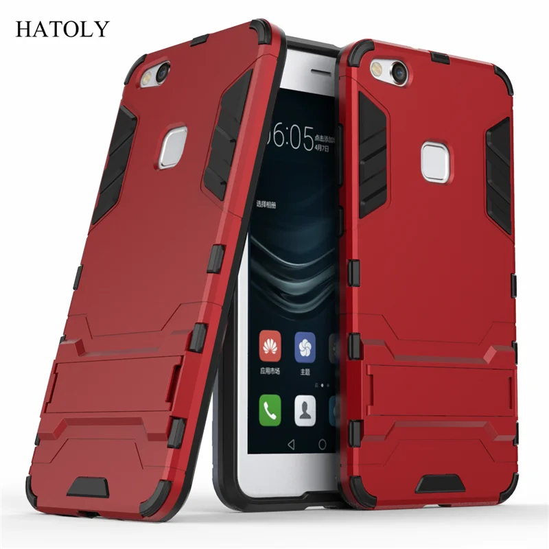 For Huawei P10 Lite Case Rubber Robot Armor Shell Hard PC Back Cover for Protective &lt |