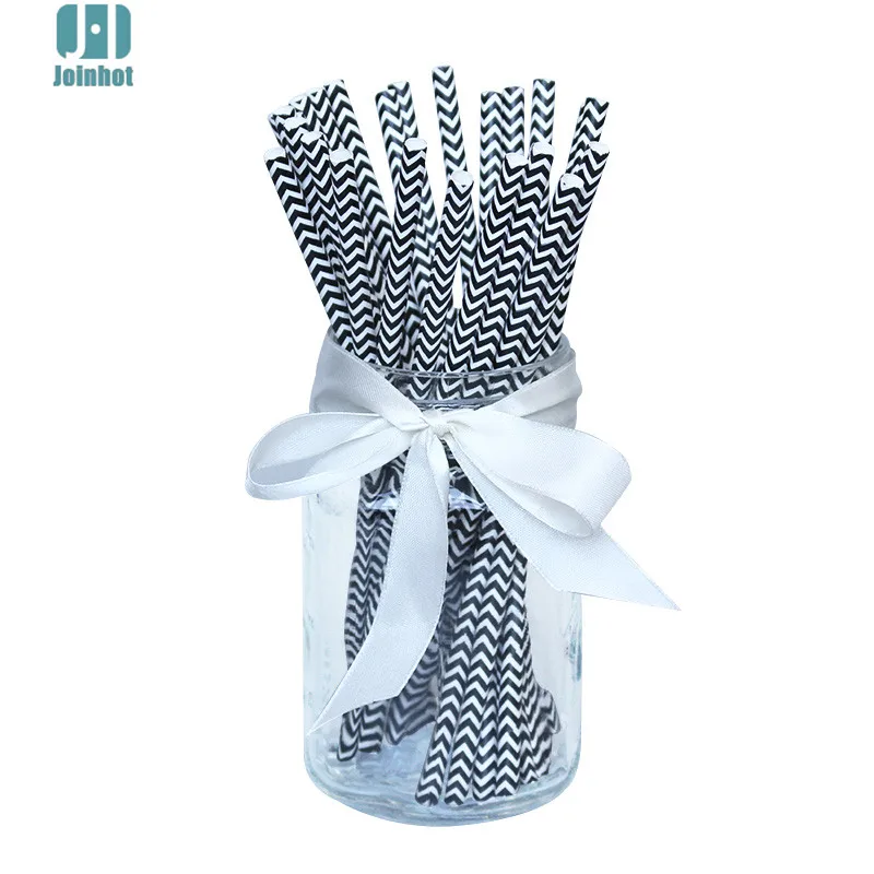 Перевозка груза падения 100 шт./лот черные бумажные соломинки для питьевой трубки