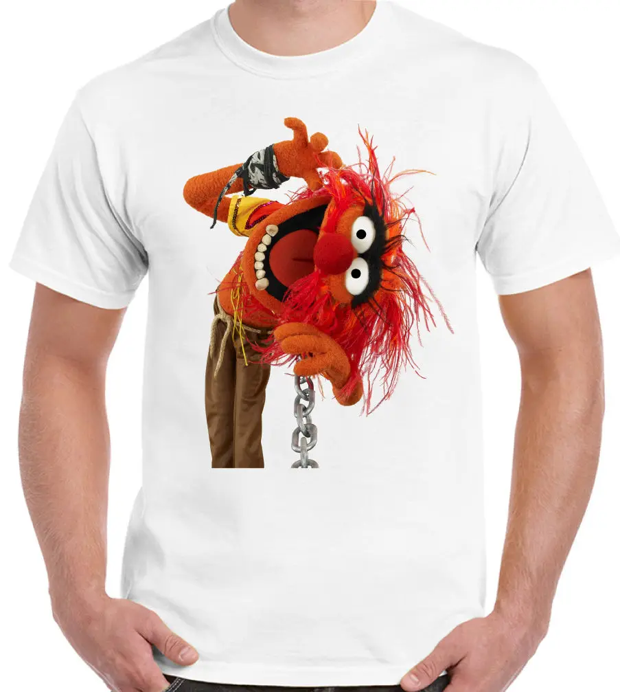 The Muppets Band Animal ~ Мужская забавная ретро и классная футболка! Барабаны барабанщик