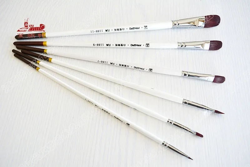 6 шт./компл. Высококачественная нейлоновая фотоакриловая краска масляная кисть