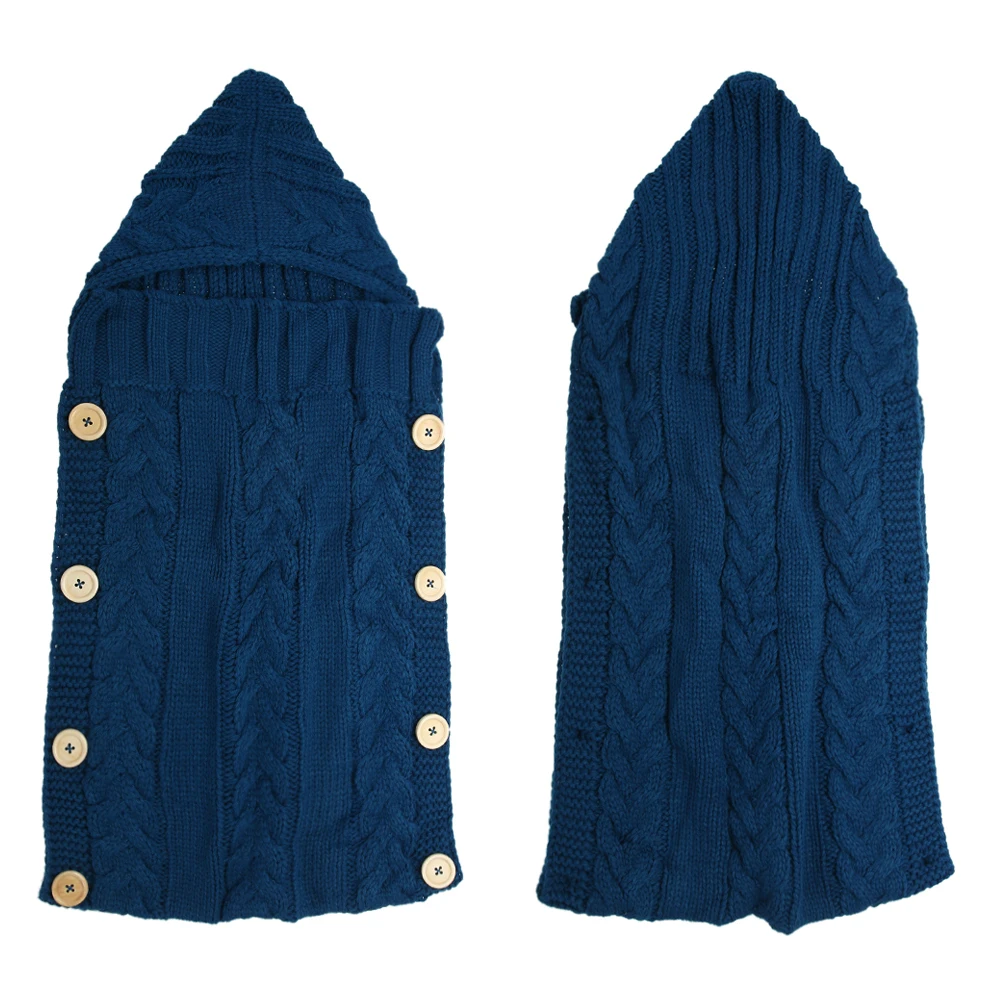 Спальный мешок для новорожденных зимняя теплая шерстяная вязаная толстовка с