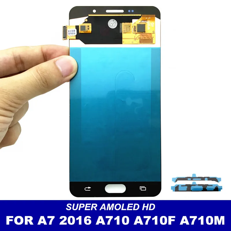 100% протестированный супер AMOLED LCD для Samsung Galaxy A7 2016 A710 A7100 A710F A710M ЖК-дисплей с
