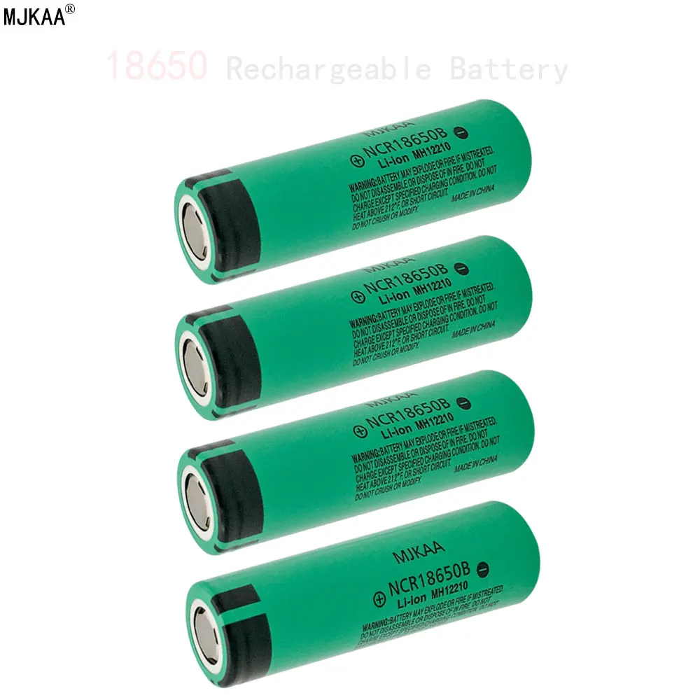 MJKAA 4 шт. оригинальный ncr 18650 Перезаряжаемые Батарея 3 7 V 3400 мА/ч NCR18650B литий-ионная
