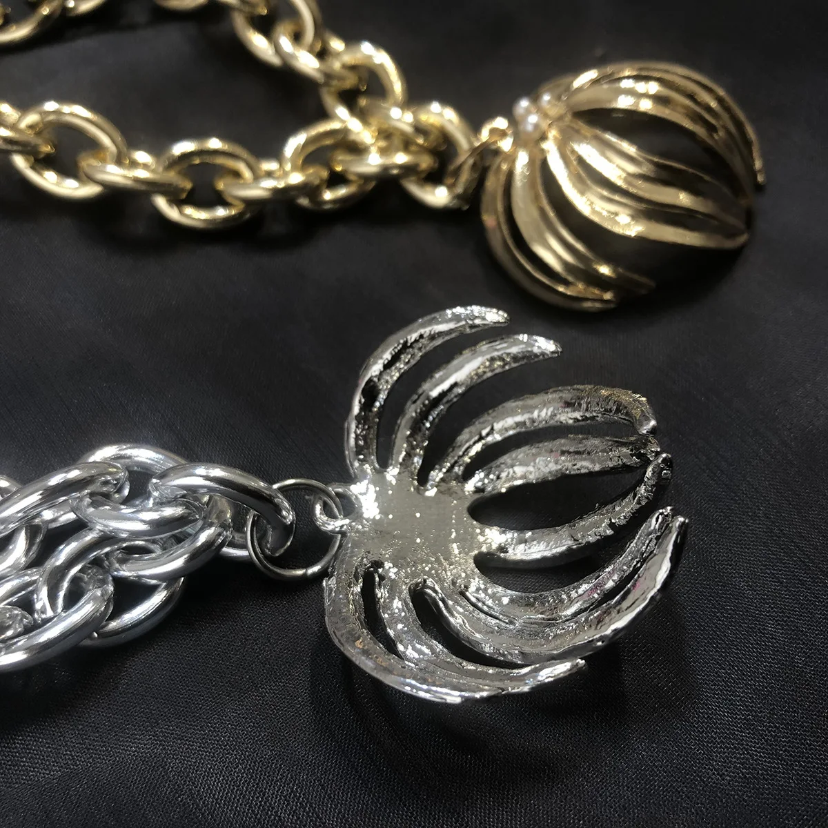 Metal Geometry Leaf Pendant Necklace Sweater Chain Feminine Pearl Men Women Hip Hop Jewelry | Украшения и аксессуары