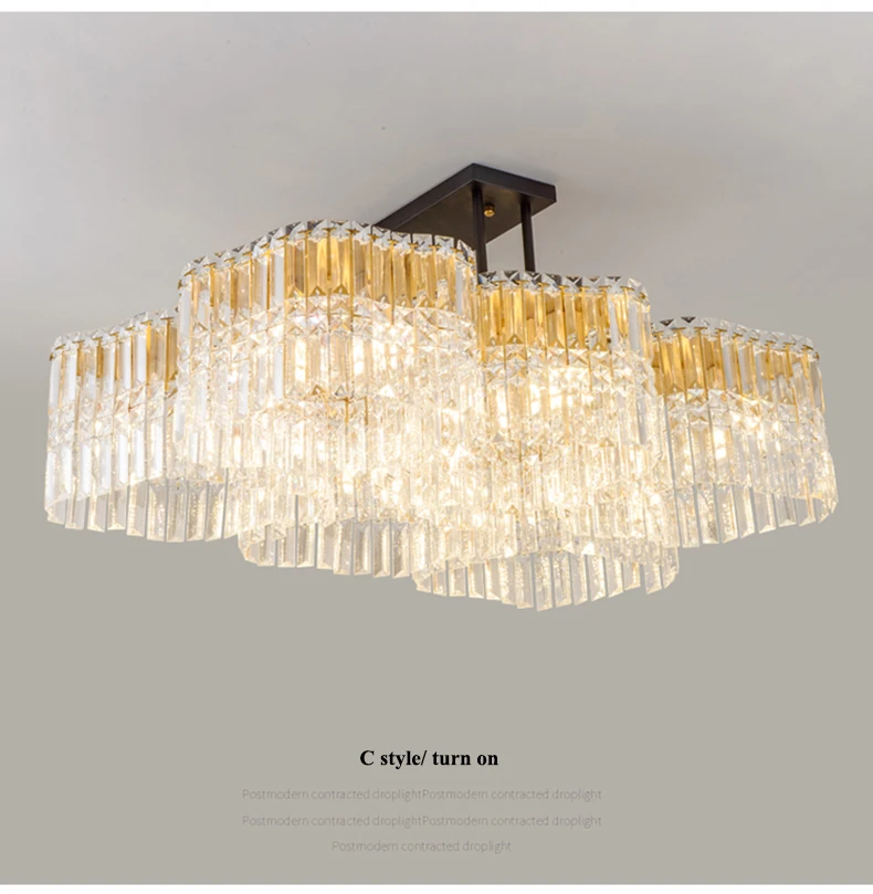 Современные хрустальные светодиодные люстры Lustre освещение гостиной металлический потолочный светильник со светодиодными лампочками подвесные светильники для столовой