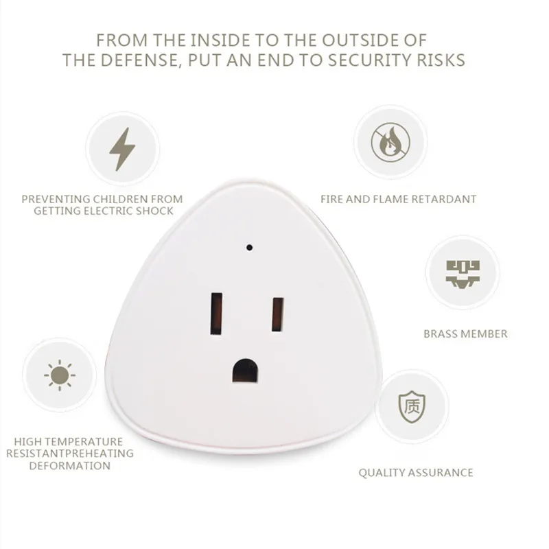 Мини США Wi Fi умная розетка мощность мониторы Plug Выход 10A энергии Saver Vocie управление